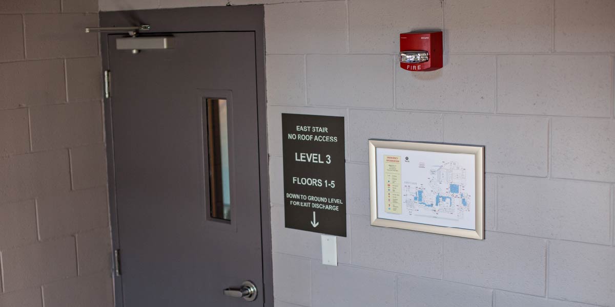 Fire Evacuation Map in Stairwell