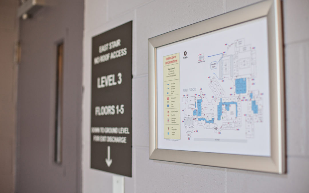 Evacuation Map Frames and Signage