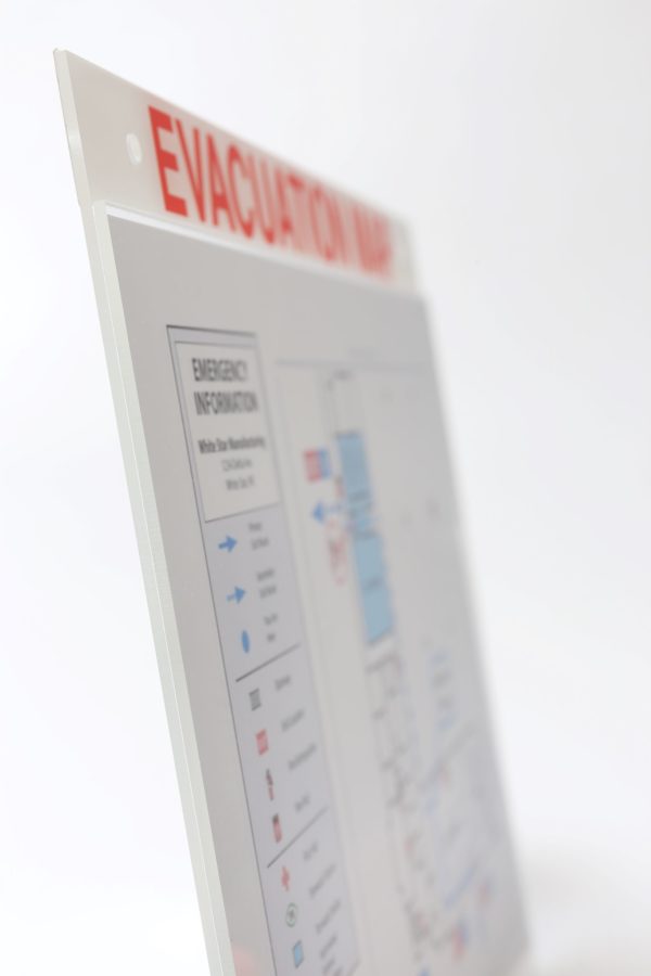 Evacuation Map Holder with Label