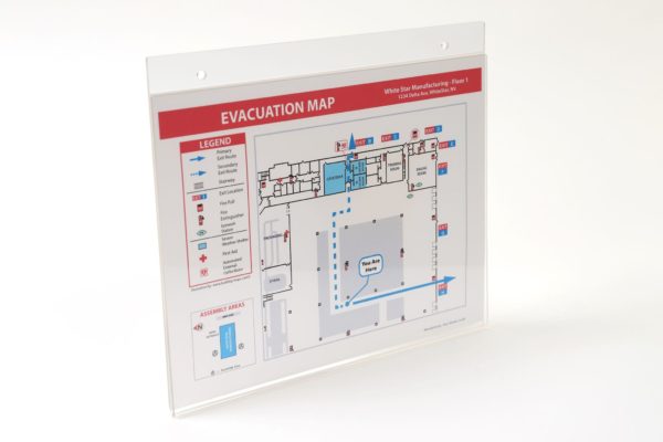 Standard Acrylic Evacuation Map Holder