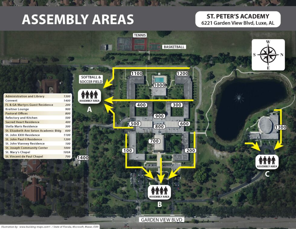 Assembly Areas and Evacuation Strategies Building Maps