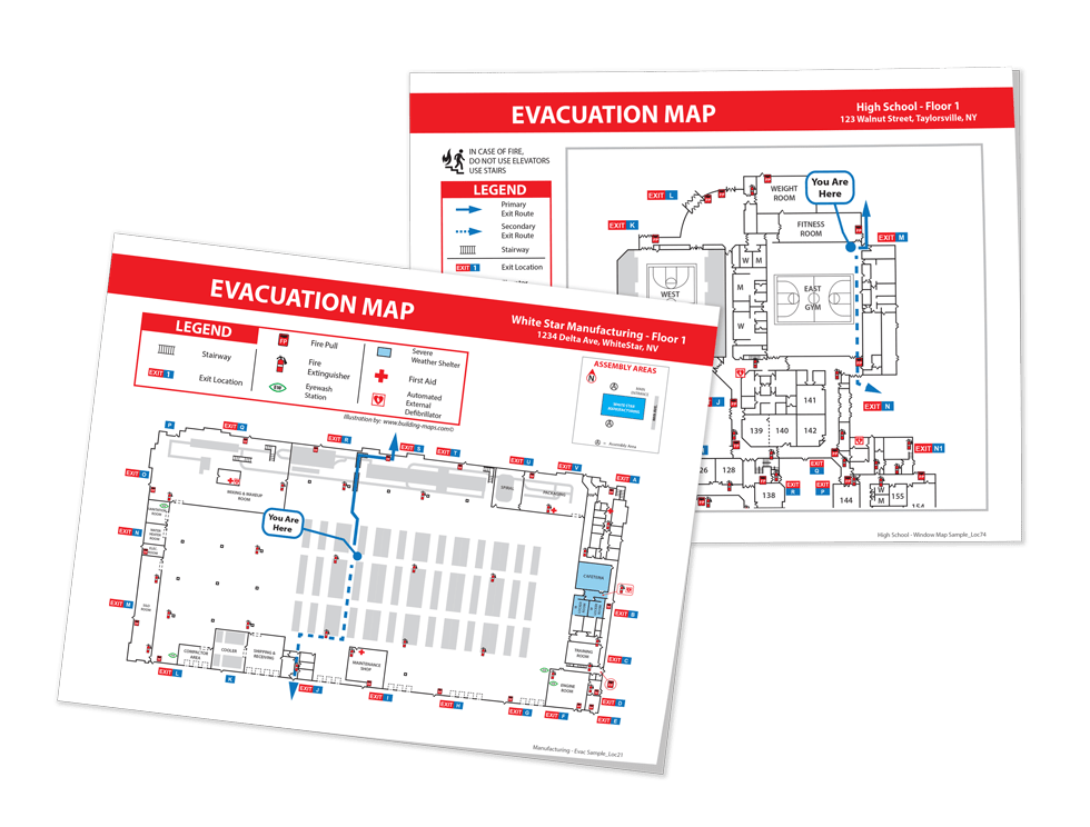 Coastal Fire Evacuation Map evacuation-plan-sign