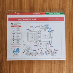 Tabbed Cardstock Safety Maps with Acrylic Holder
