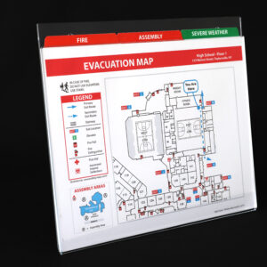 Tabbed Cardstock Safety Maps - Set of Three