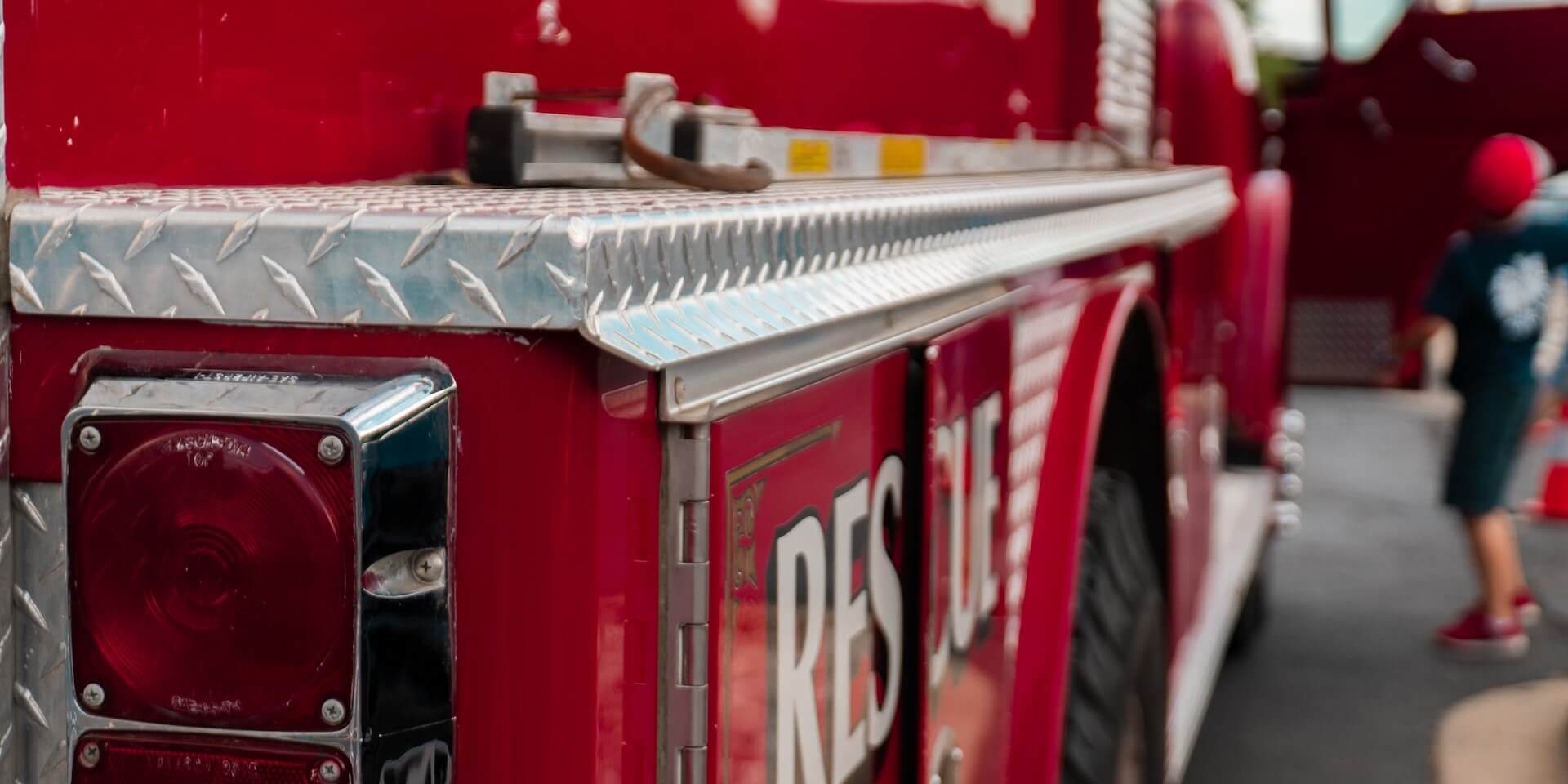 close up of a fire truck